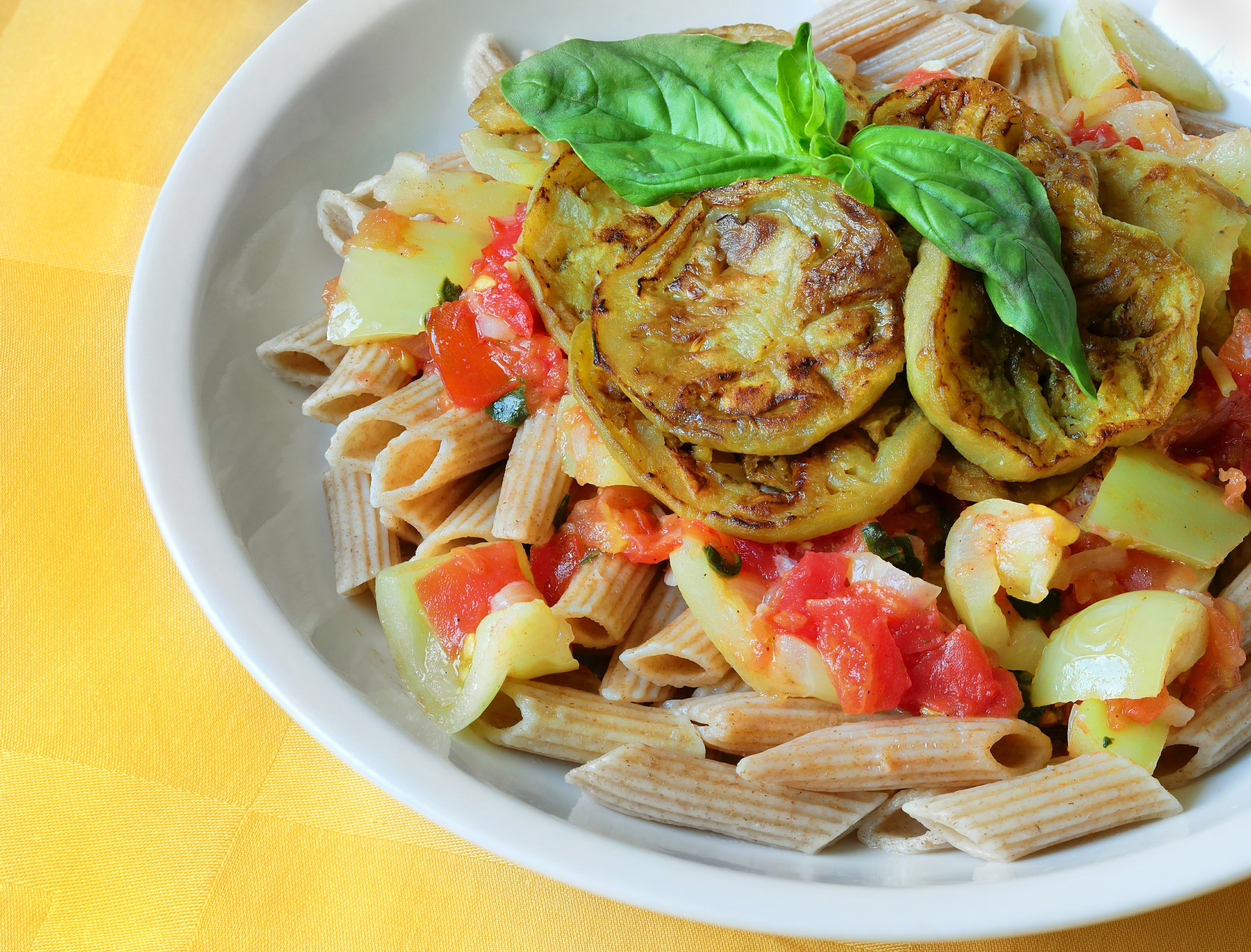 Penne_with_eggplant_and_basil_in_yogurt-tomato_sauce